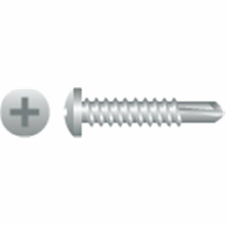 STRONG-POINT 10-16 x 0.5 in. 410 Stainless Steel Phillips Pan Head Screws Passivated and Waxed, 8PK 4P104